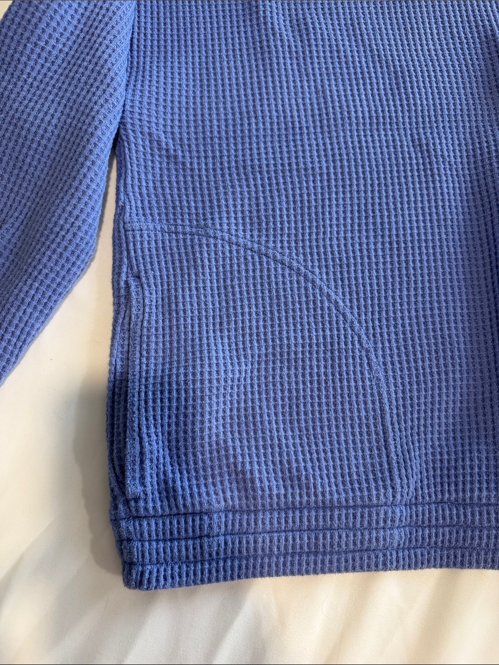 aerie Waffle-Knit Half-Zip Pullover in Periwinkle Blue - Picture 4 of 9